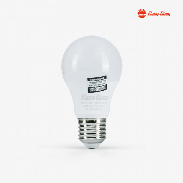 Bóng đèn LED tròn bulb nhôm nhựa Rạng Đông A55N4